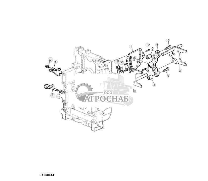 ДЕТАЛИ ПЕРЕКЛЮЧЕНИЯ, ЗАДНИЙ ПЕРЕКЛЮЧАЕМЫЙ PTO 